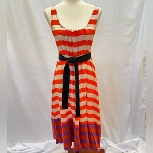 SONIA by Sonia Rykiel silk/cotton striped tank dress size M